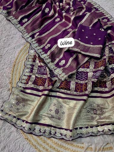 Vinayak bandej lagdi patta saree wholesaler saree